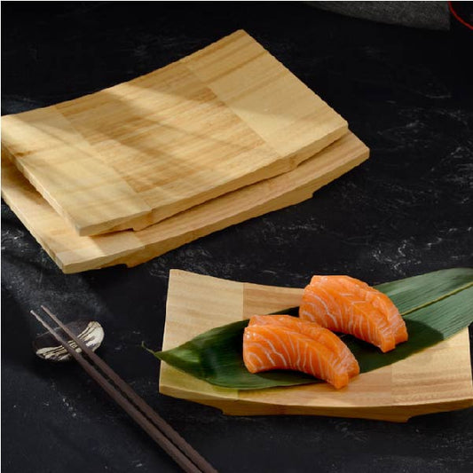 日式壽司板 | 雙色竹 | 長21~27 cm 天然竹 船型盤