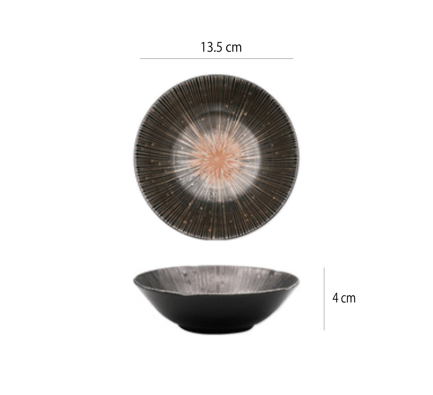 千段十草碗 | 黑 | 直徑 13~20 cm 陶瓷 碗 - 好生活實驗所
