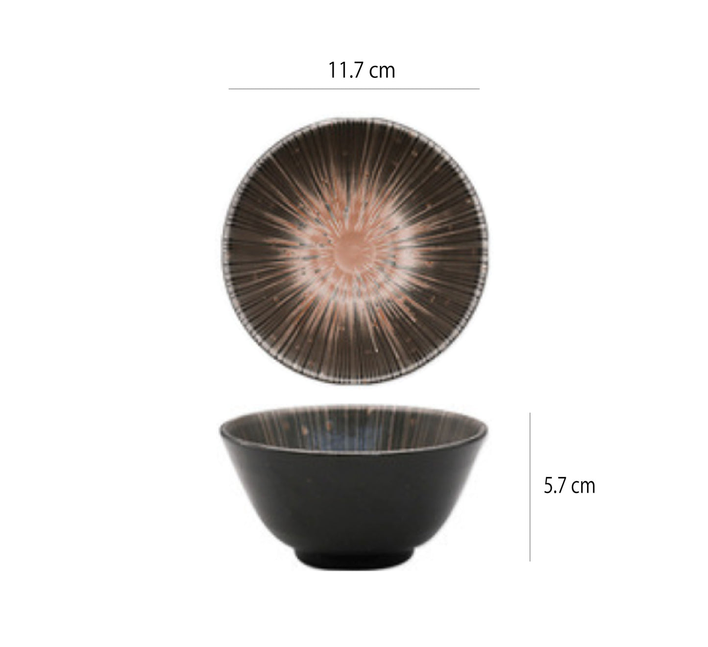 千段十草碗 | 黑 | 直徑 11.7 cm 陶瓷 碗 - 好生活實驗所