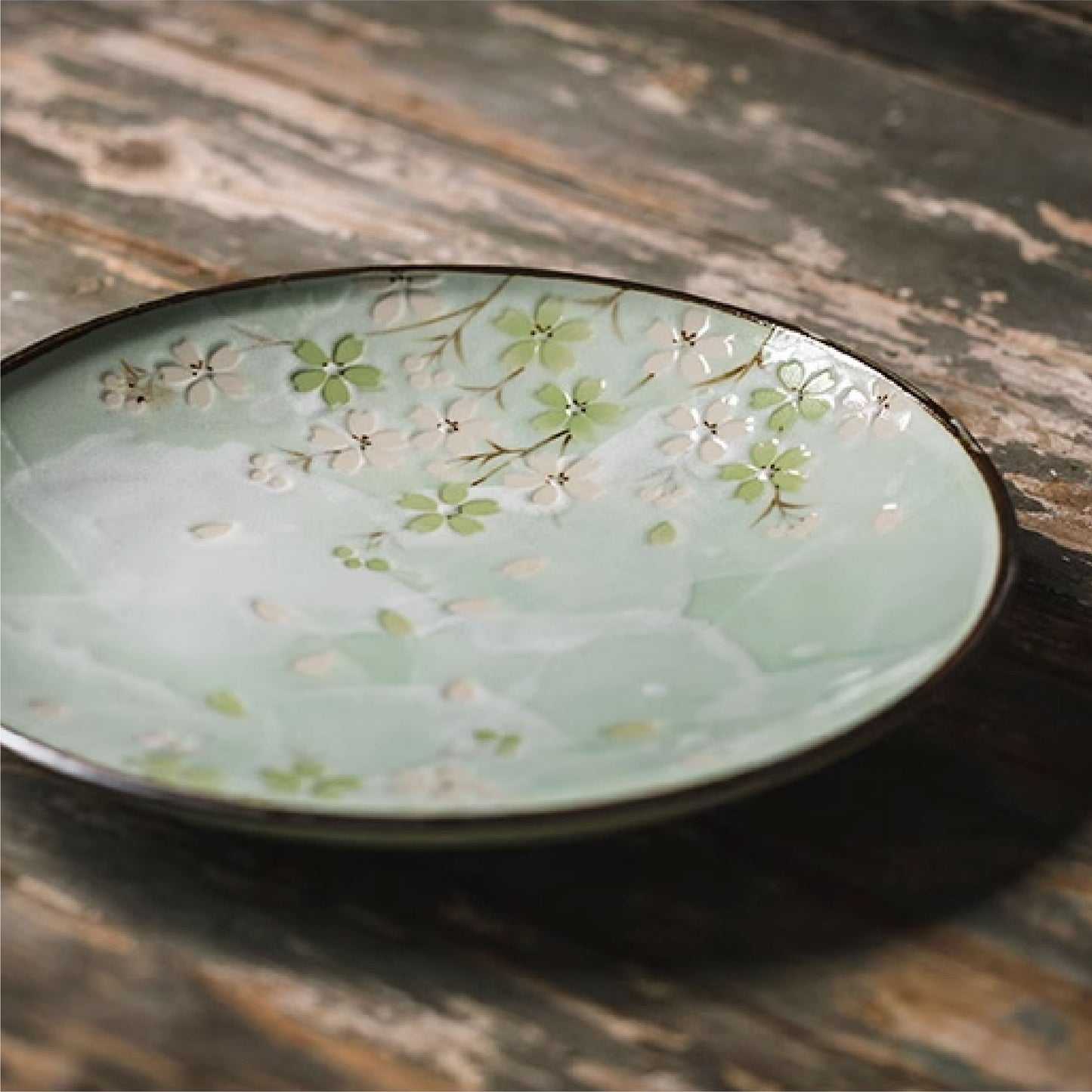 日本製古伊燒盤 | 秋櫻 | 直徑14.8~25.5 cm 陶瓷 圓深盤 - 好生活實驗所