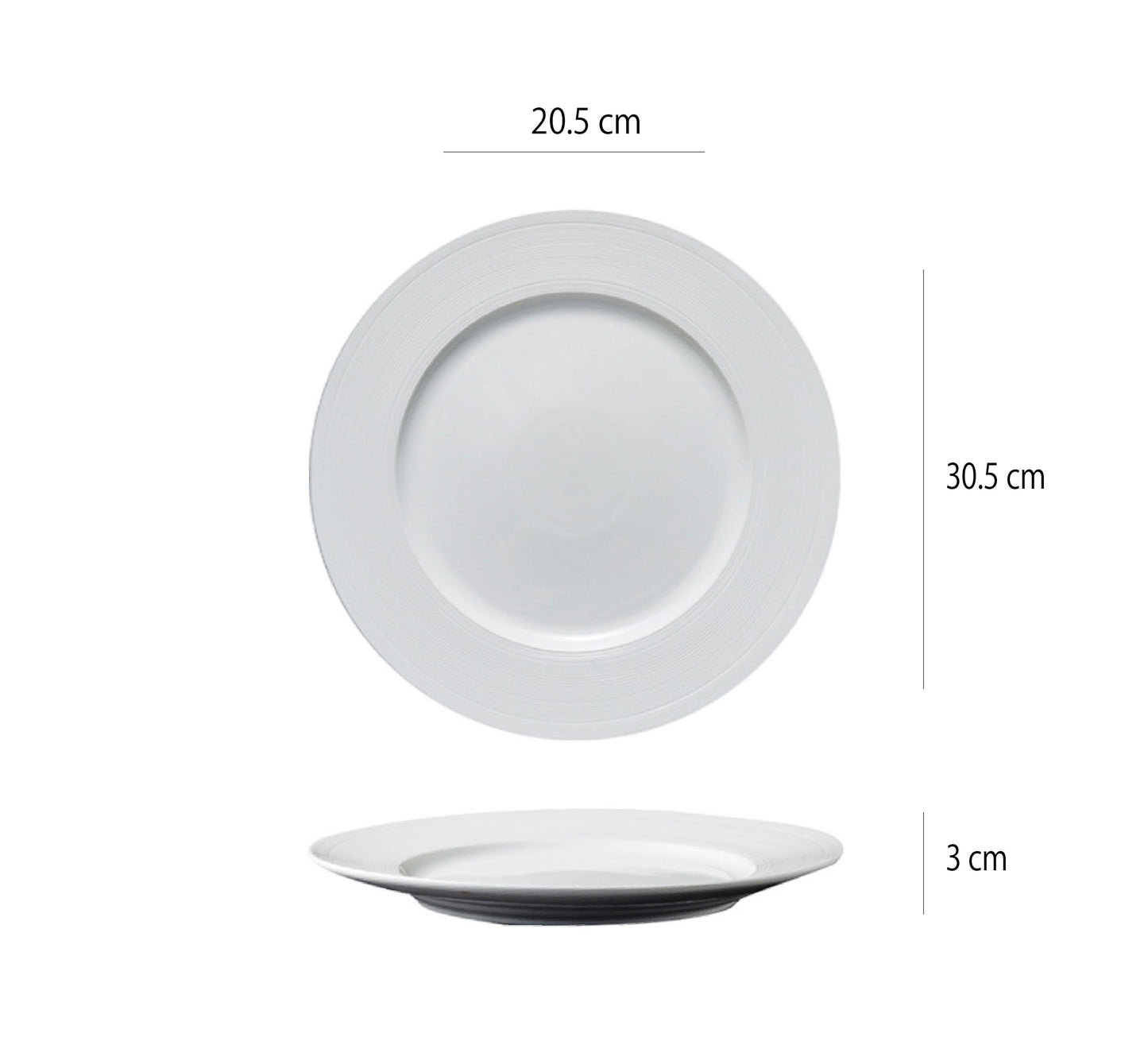 偉斯經典白盤 | 白 | 直徑 21~30.5 cm 陶瓷 主餐盤