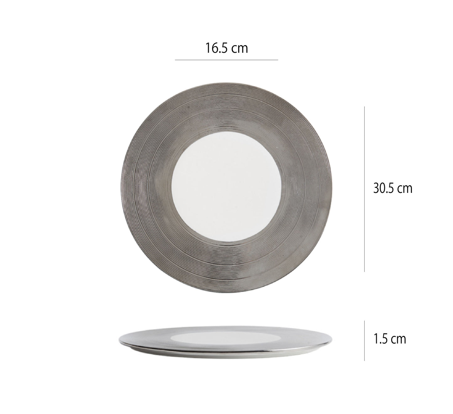 偉斯典雅銀盤 | 銀 | 直徑 27~30.5 cm 陶瓷 平盤