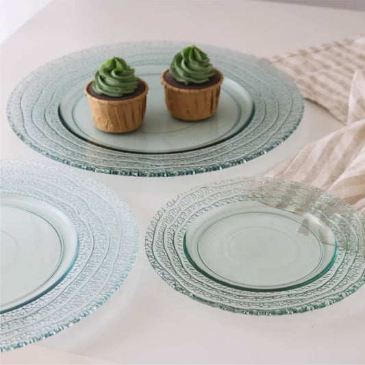 西班牙進口盤 | 地中海藍 | 直徑 32 cm 環保玻璃 大淺盤