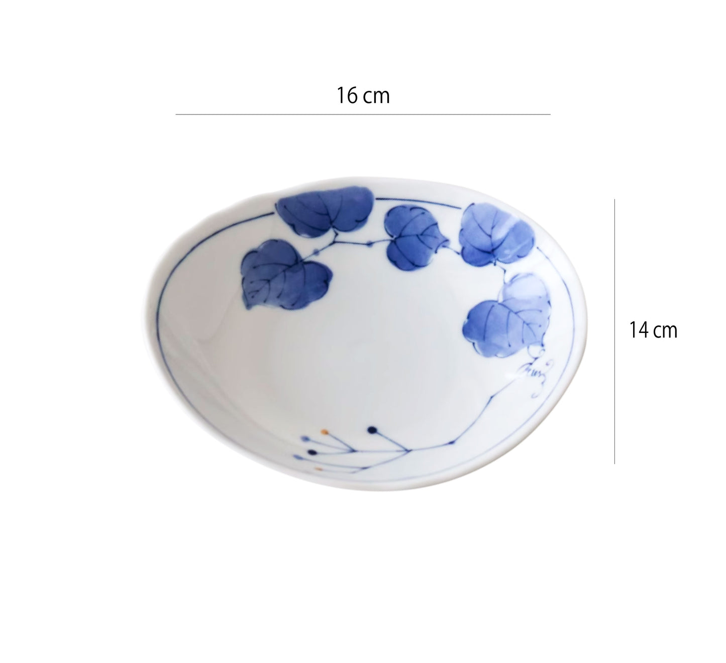 葡萄藤藍染系列 | 藍染白盤 | 直徑 13.5~20 cm 陶瓷 淺盤 - 好生活實驗所