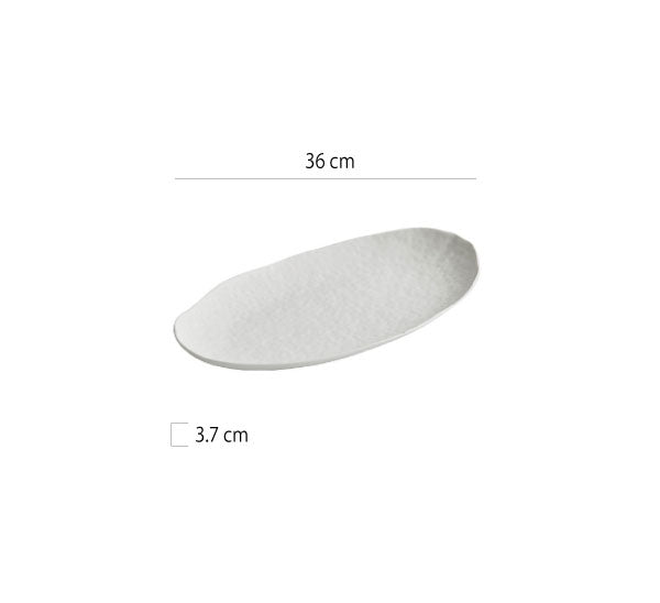 北斗星系列 | 白 | 直徑15.5~51 cm 陶瓷 橢圓大盤 - 好生活實驗所