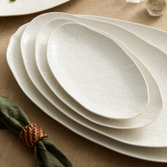 北斗星系列 | 白 | 直徑15.5~51 cm 陶瓷 橢圓大盤