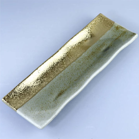 點石成金陶瓷長盤 | 金 | 33.5 cm 陶瓷 長條盤