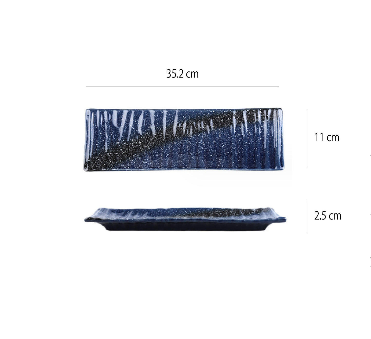 皺褶紋理陶瓷長盤 | 3色 | 35.2 cm 陶瓷 長條盤 - 好生活實驗所