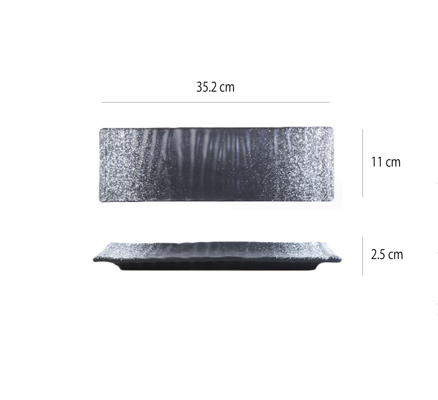 皺褶紋理陶瓷長盤 | 3色 | 35.2 cm 陶瓷 長條盤 - 好生活實驗所