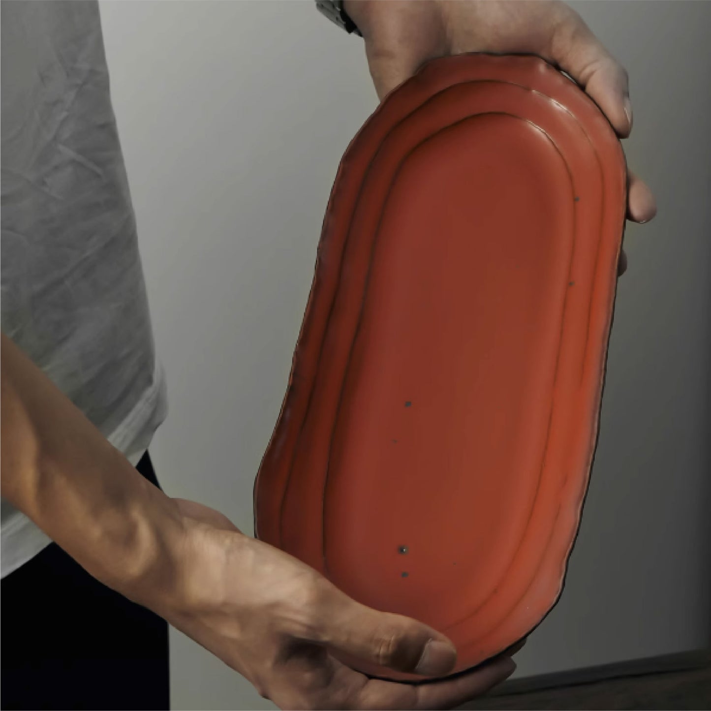 侘寂風粗陶長盤 | 2色 | 33 cm 陶瓷 長條盤 - 好生活實驗所