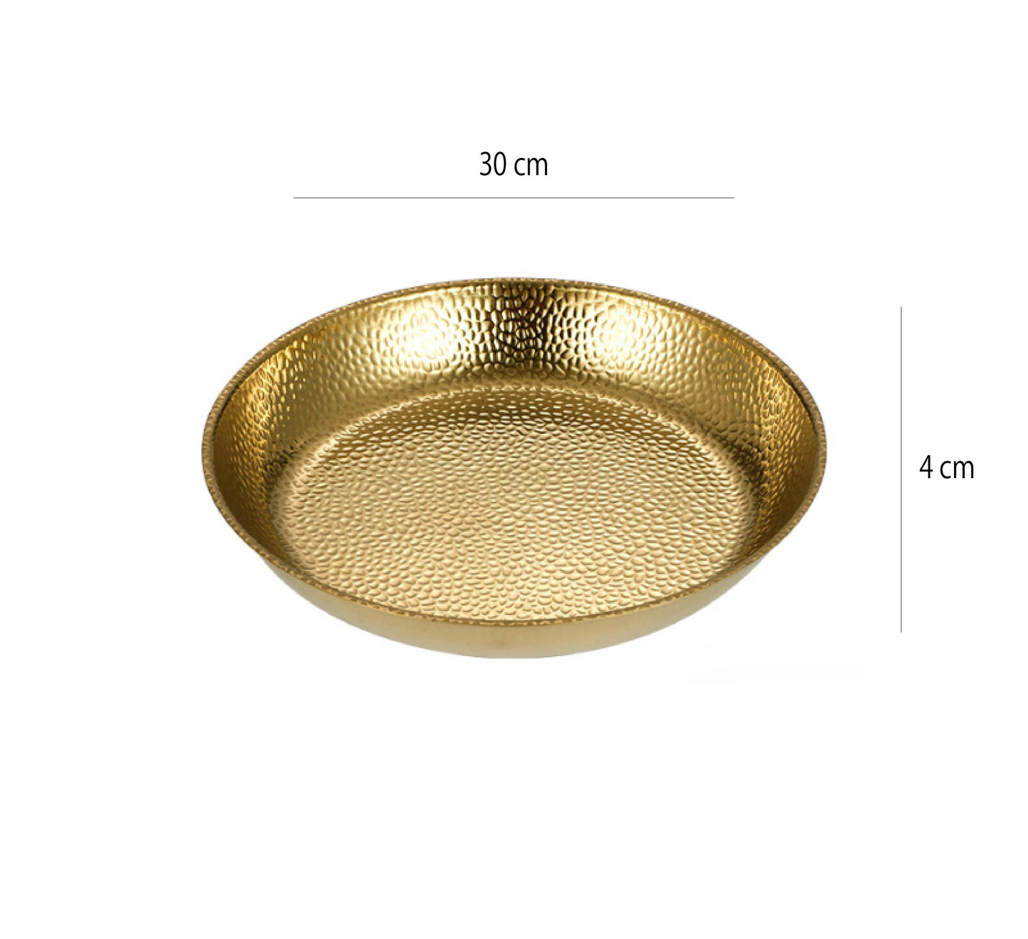 捶紋不鏽鋼盤 | 金 | 直徑20~30 cm 不鏽鋼 圓深盤