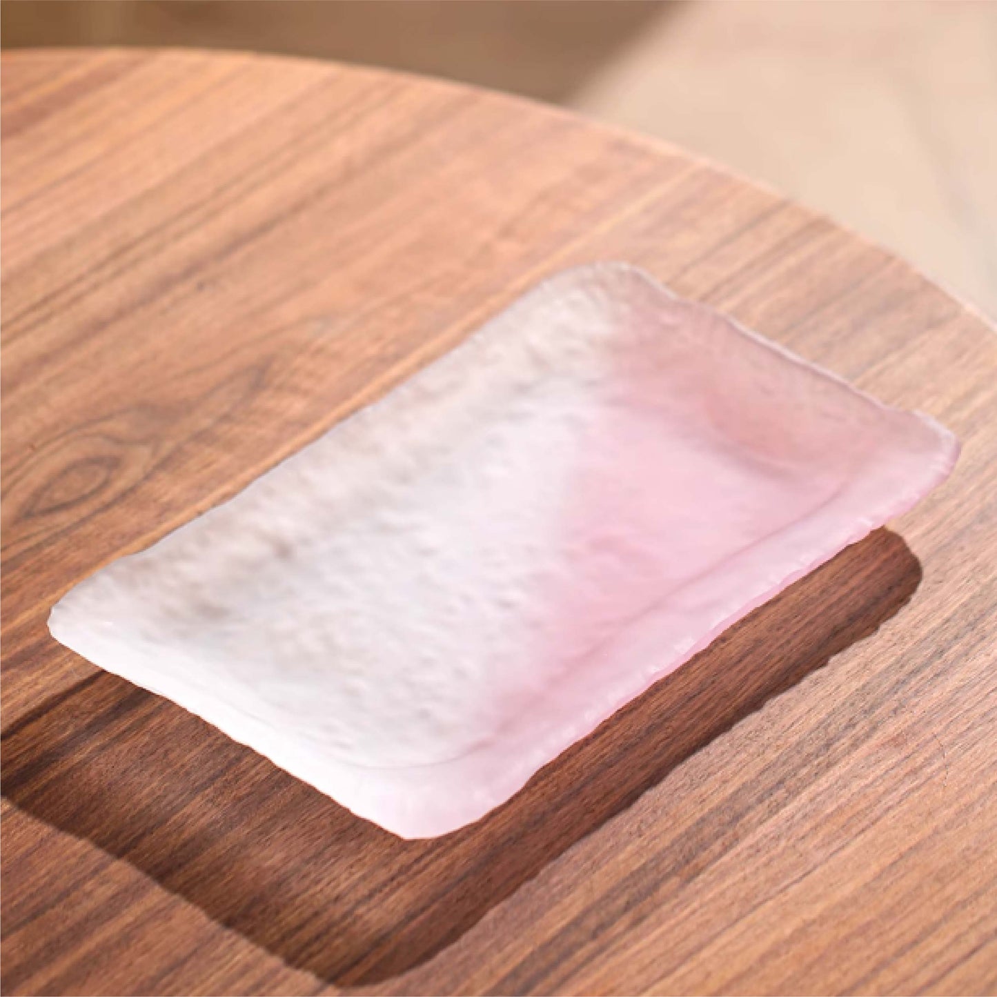 霧面漸層水晶玻璃盤 | 2色 | L30 * W19 * H2 cm 玻璃 長方淺盤 - 好生活實驗所