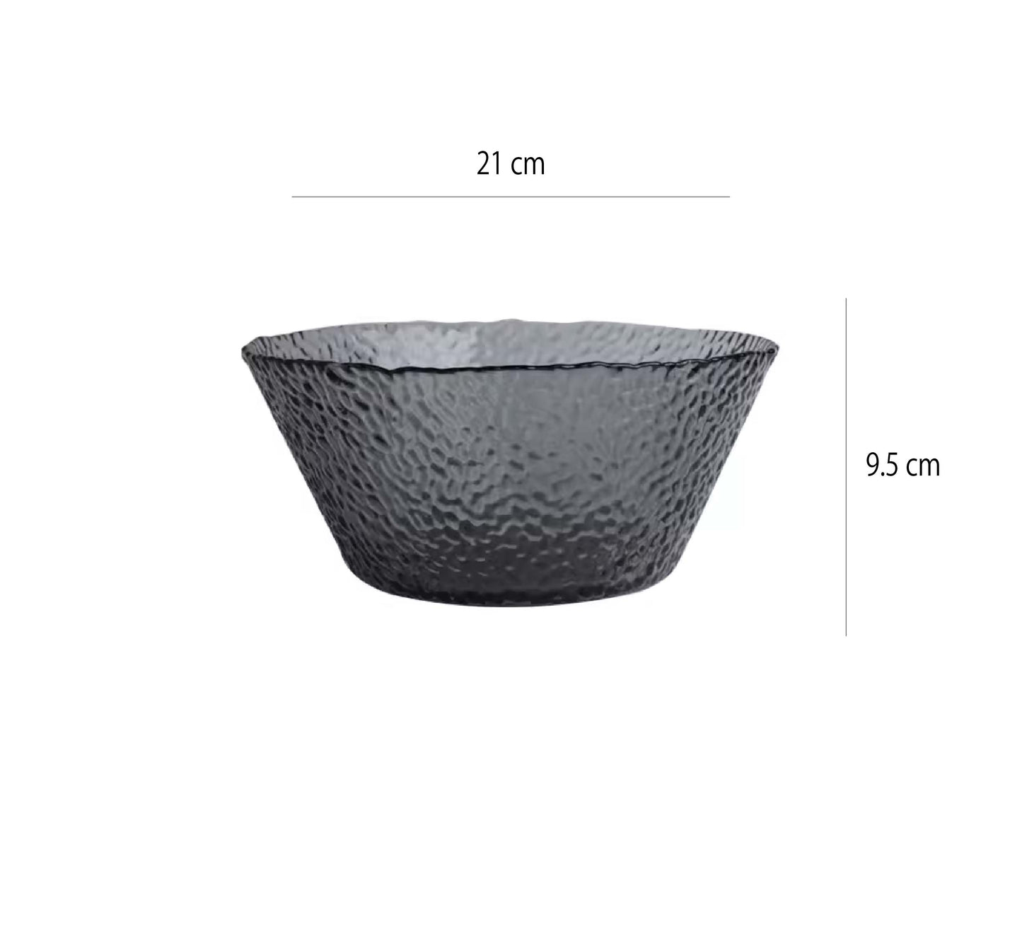 錘紋玻璃碗 | 6色 | 直徑21 * 底12 * 高9.5 cm 玻璃 碗 - 好生活實驗所