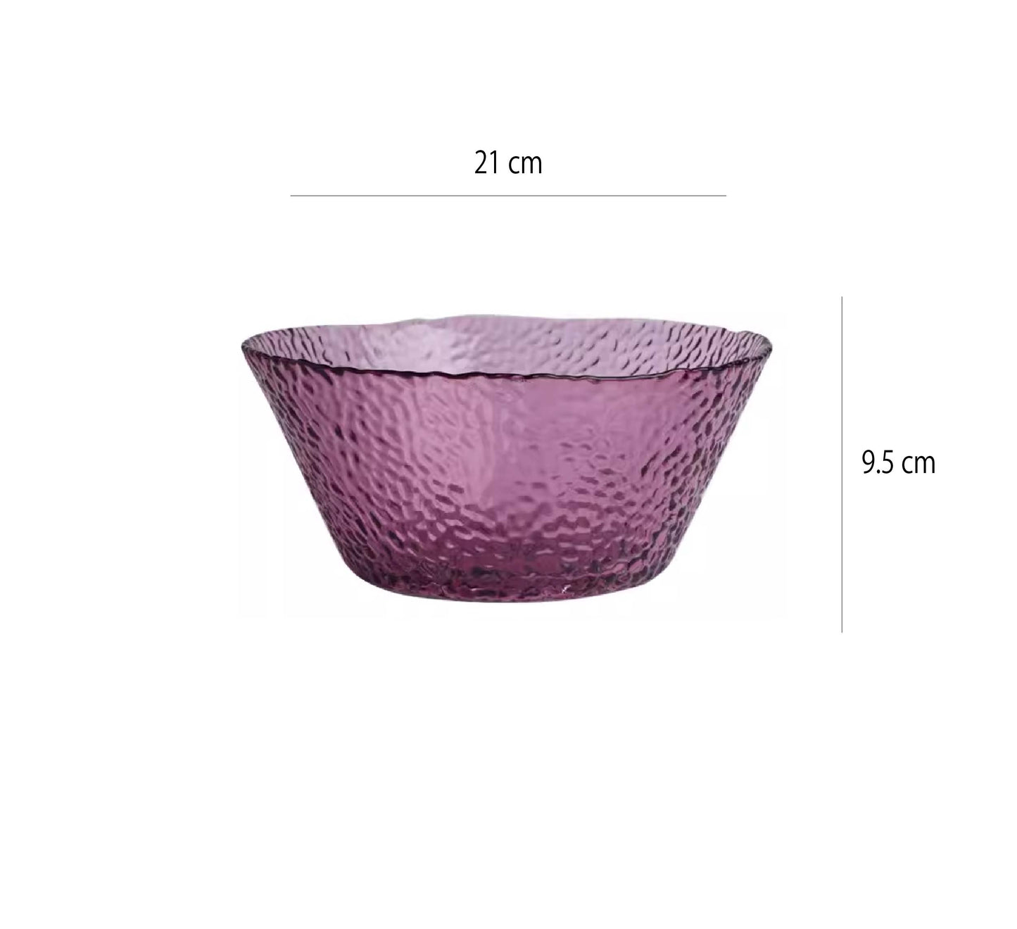錘紋玻璃碗 | 6色 | 直徑21 * 底12 * 高9.5 cm 玻璃 碗 - 好生活實驗所