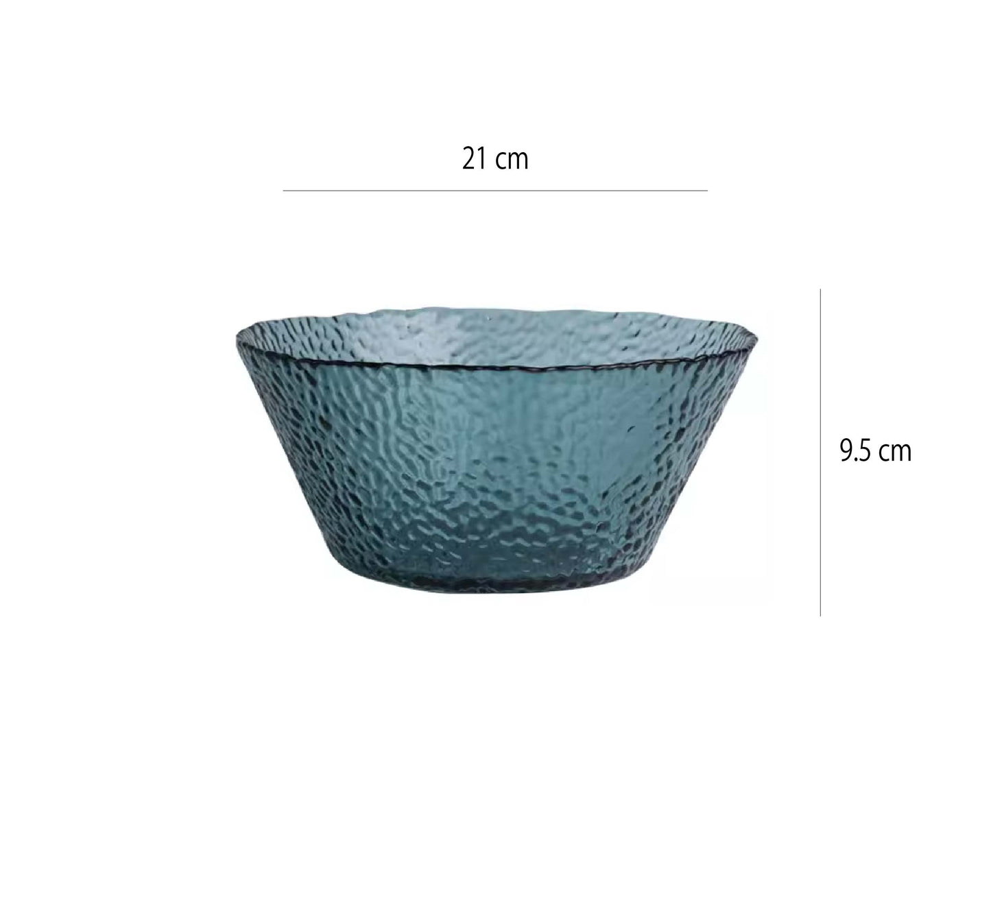 錘紋玻璃碗 | 6色 | 直徑21 * 底12 * 高9.5 cm 玻璃 碗 - 好生活實驗所