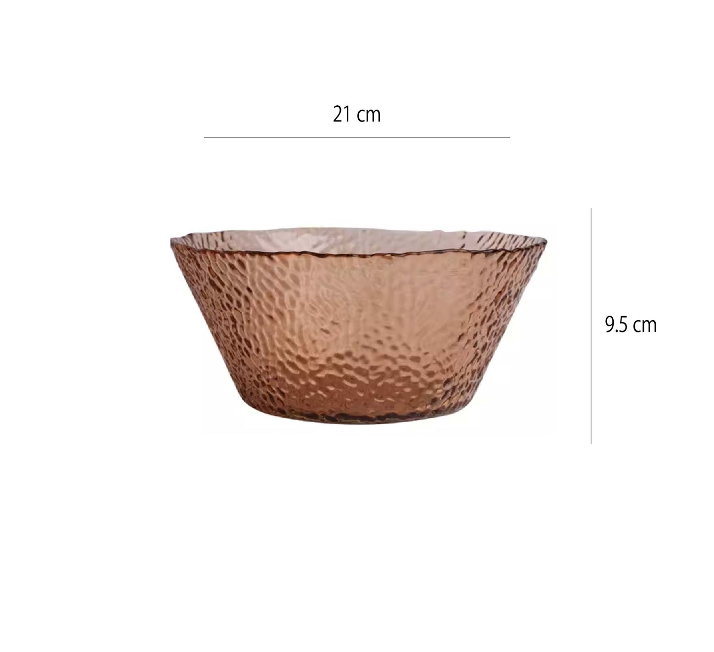 錘紋玻璃碗 | 6色 | 直徑21 * 底12 * 高9.5 cm 玻璃 碗 - 好生活實驗所