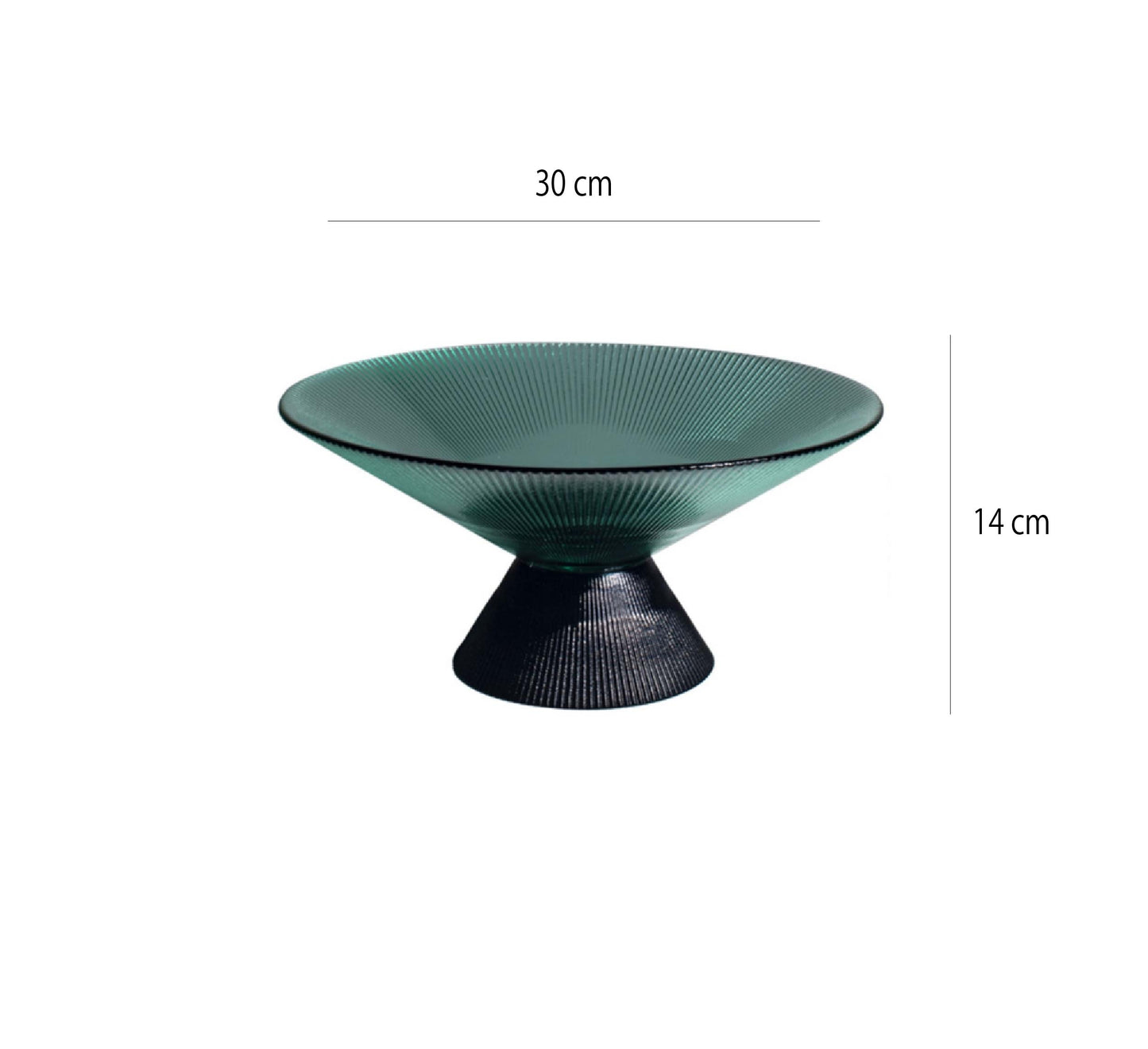 現代簡約幾何玻璃碗 | 多色 | 口徑15~30 cm 玻璃 高腳碗