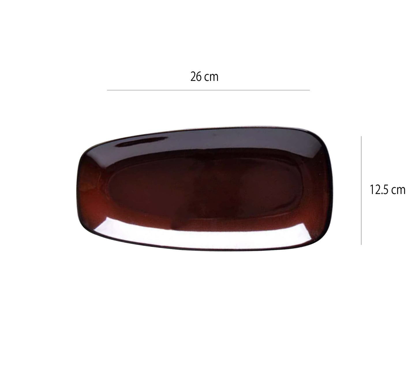 絳紅復古船槳盤 | 絳紅 | 長24.5~26 cm 陶瓷 長方盤