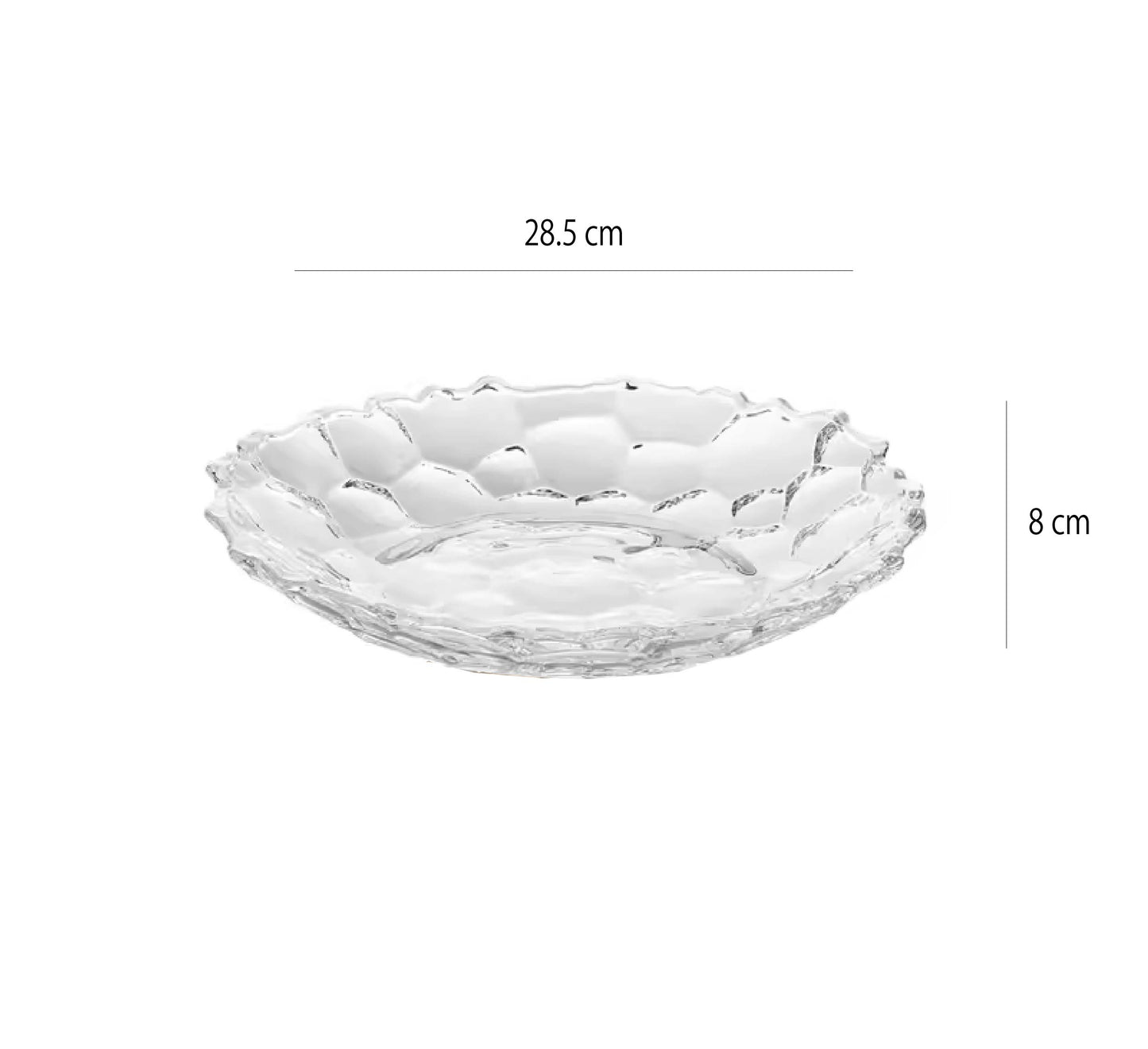 璀璨泡泡玻璃盤 | 3色 | 口徑22.5~28.5 cm 玻璃 深盤