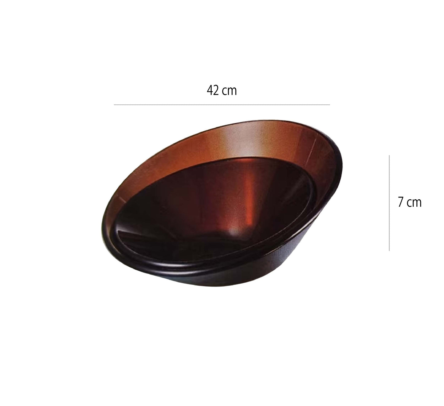 鋼化玻璃斜口盤 | 5色 | 口徑30~42 cm 玻璃 斜口圓盤