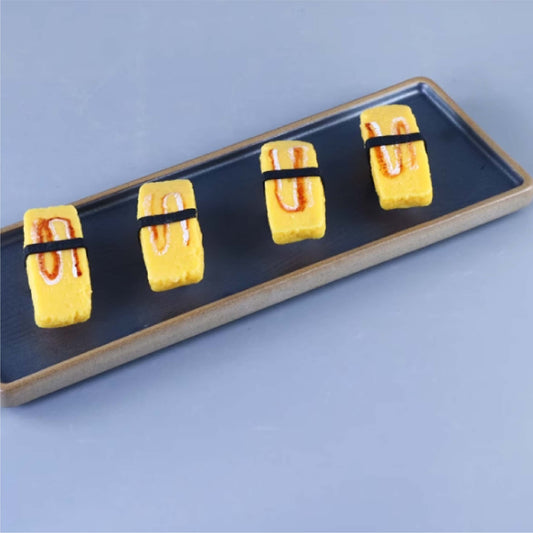 水波紋陶瓷盤 | 藍 | 長18.5~30 cm 陶瓷 長方/正方/圓平盤