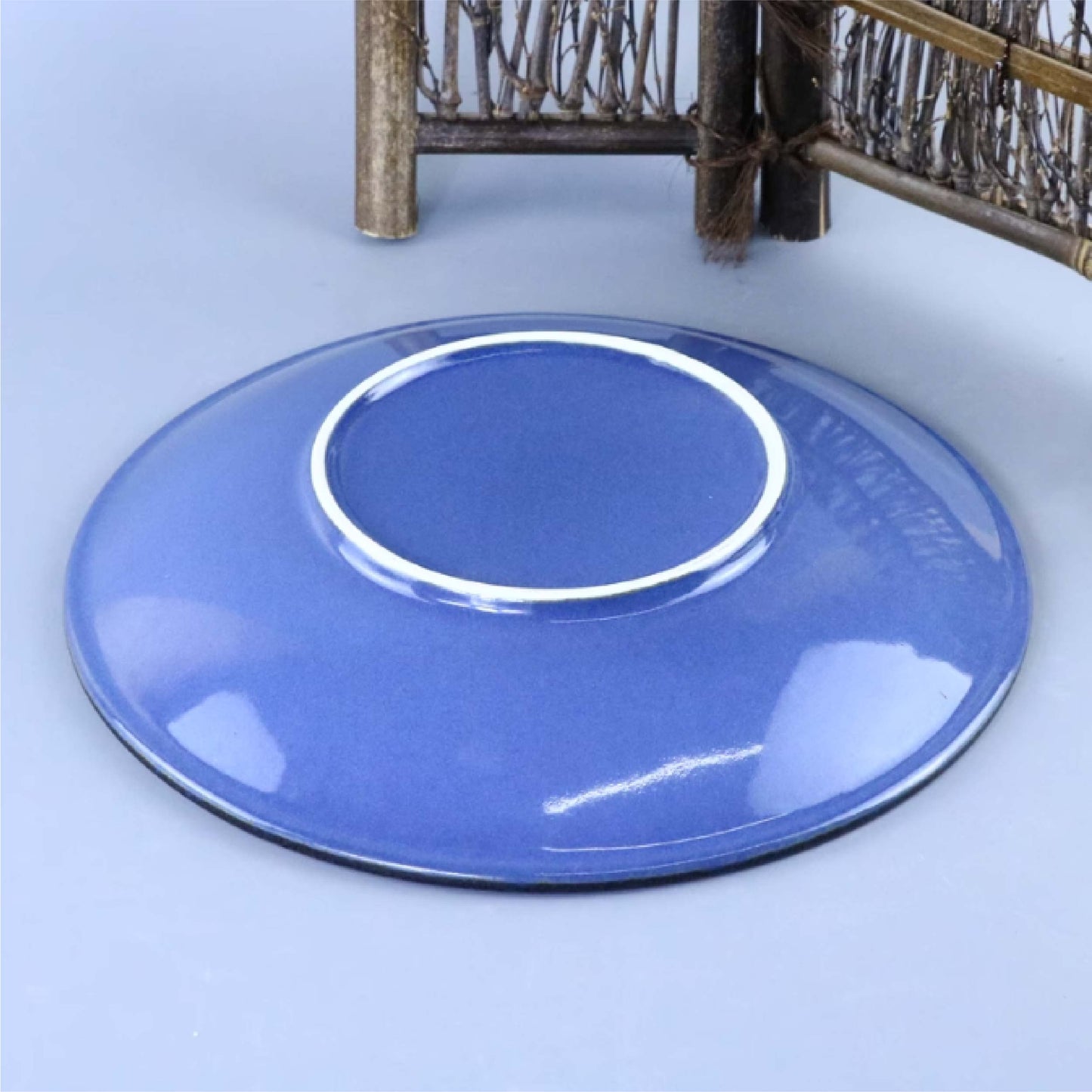 金是赤日陶瓷圓盤 | 金紅黑 | 長25 cm 陶瓷 圓平盤