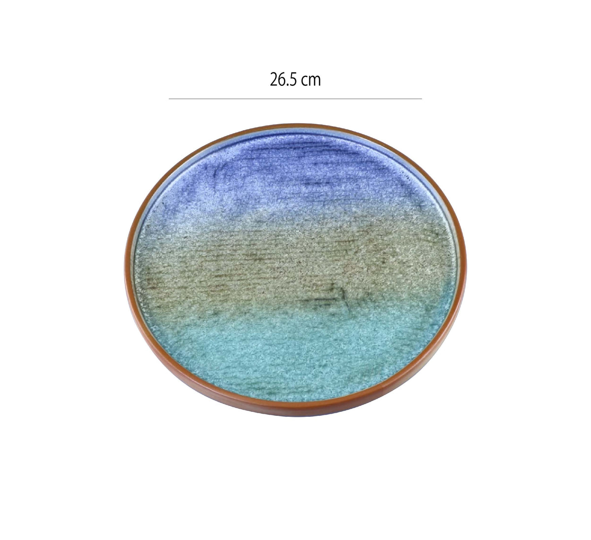 鑽石淺灘流紋陶瓷盤 | 綠黃藍 | 長15.5~26.5 cm 陶瓷 圓平盤/長方平盤 - 好生活實驗所