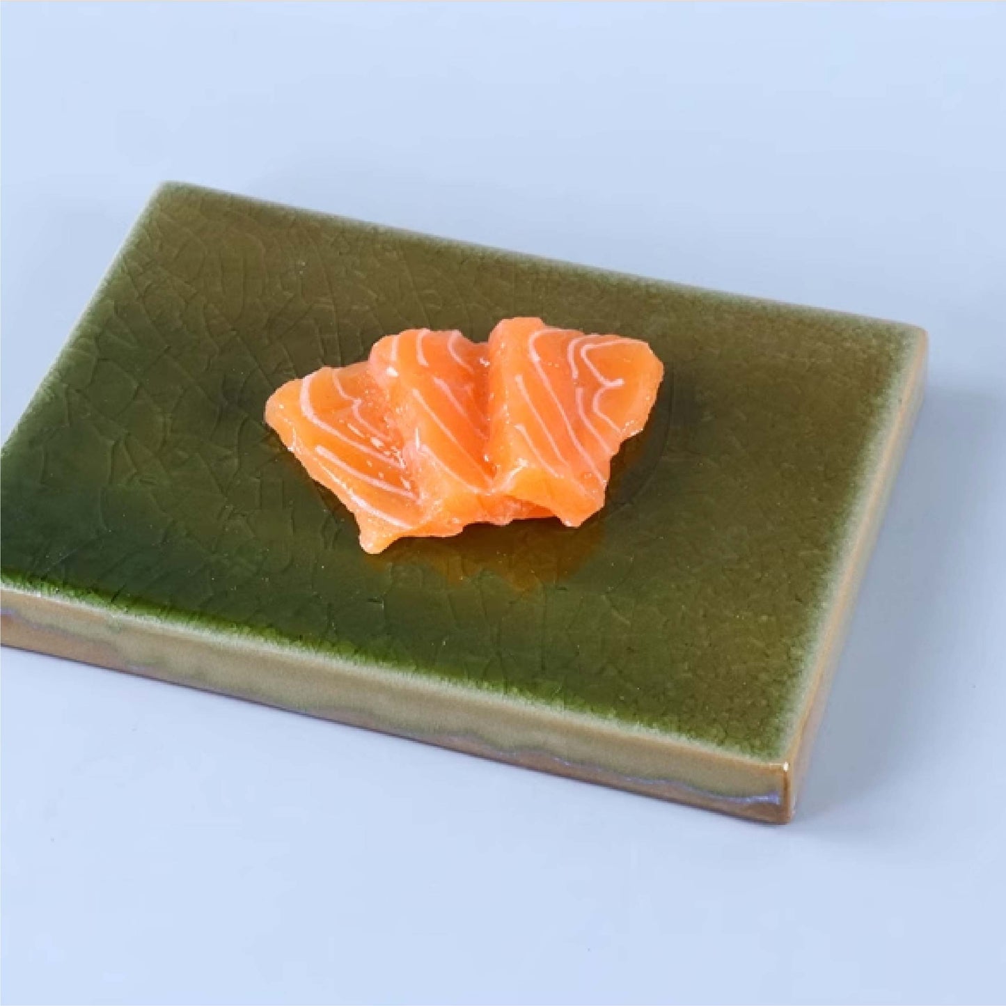 木然冰裂紋陶瓷磚型盤 | 柳綠 | L23 * W17.5 * H2.5 cm 陶瓷 長方平盤 - 好生活實驗所