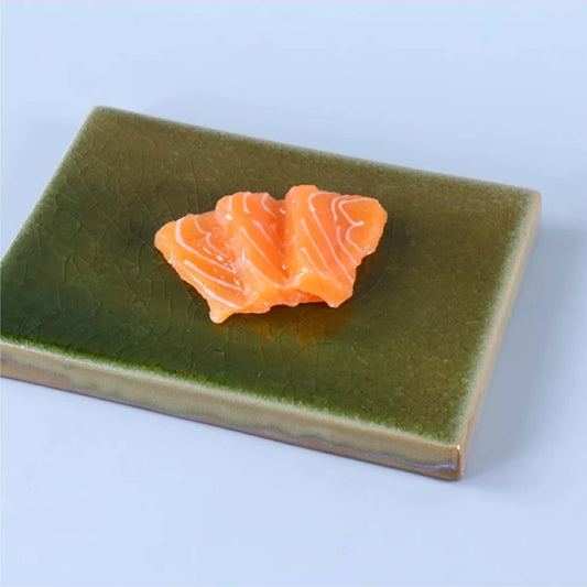 木然冰裂紋陶瓷磚型盤 | 柳綠 | L23 * W17.5 * H2.5 cm 陶瓷 長方平盤