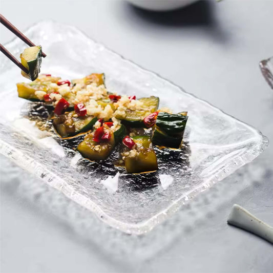 冰露水晶玻璃長盤 | 透明 | L23~L29 cm 玻璃 長方淺盤