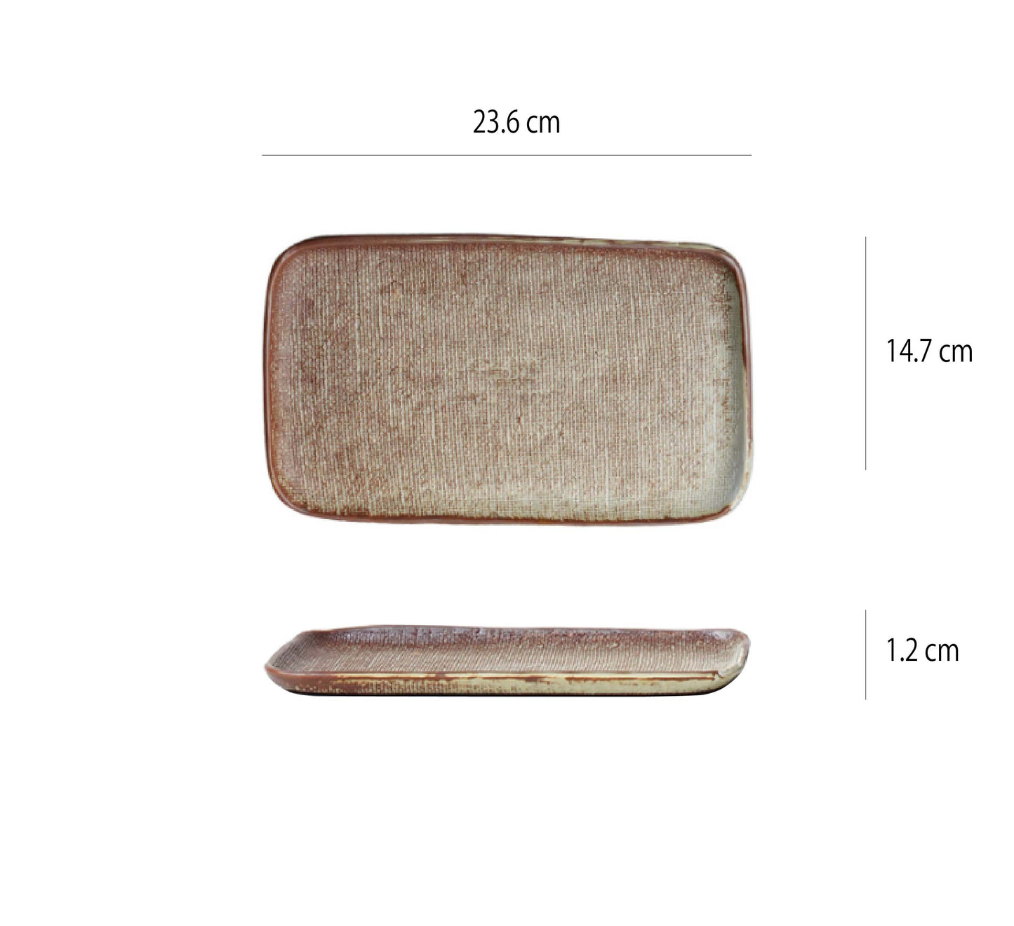 典雅漸變長方盤 | 3色 | L23.6~L33.2 cm 陶瓷 長方平盤