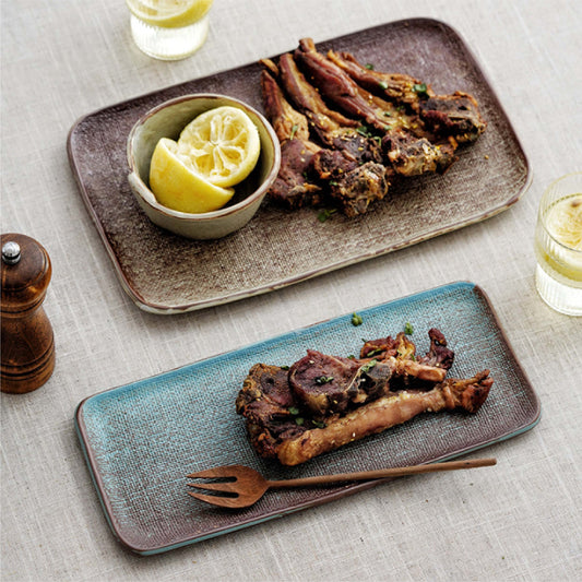 典雅漸變長方盤 | 3色 | L23.6~L33.2 cm 陶瓷 長方平盤