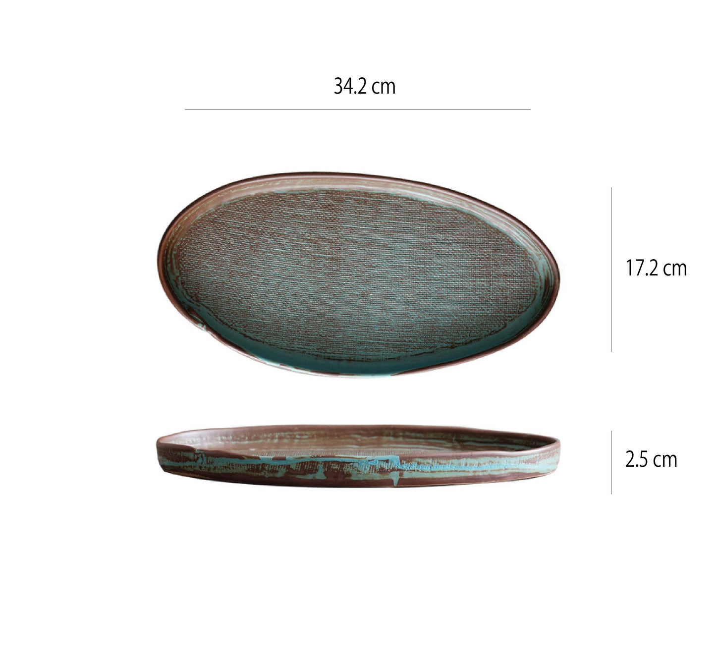 復古橢圓深盤 | 3色 | L23.8~L34.2 cm 陶瓷 橢圓盤 - 好生活實驗所