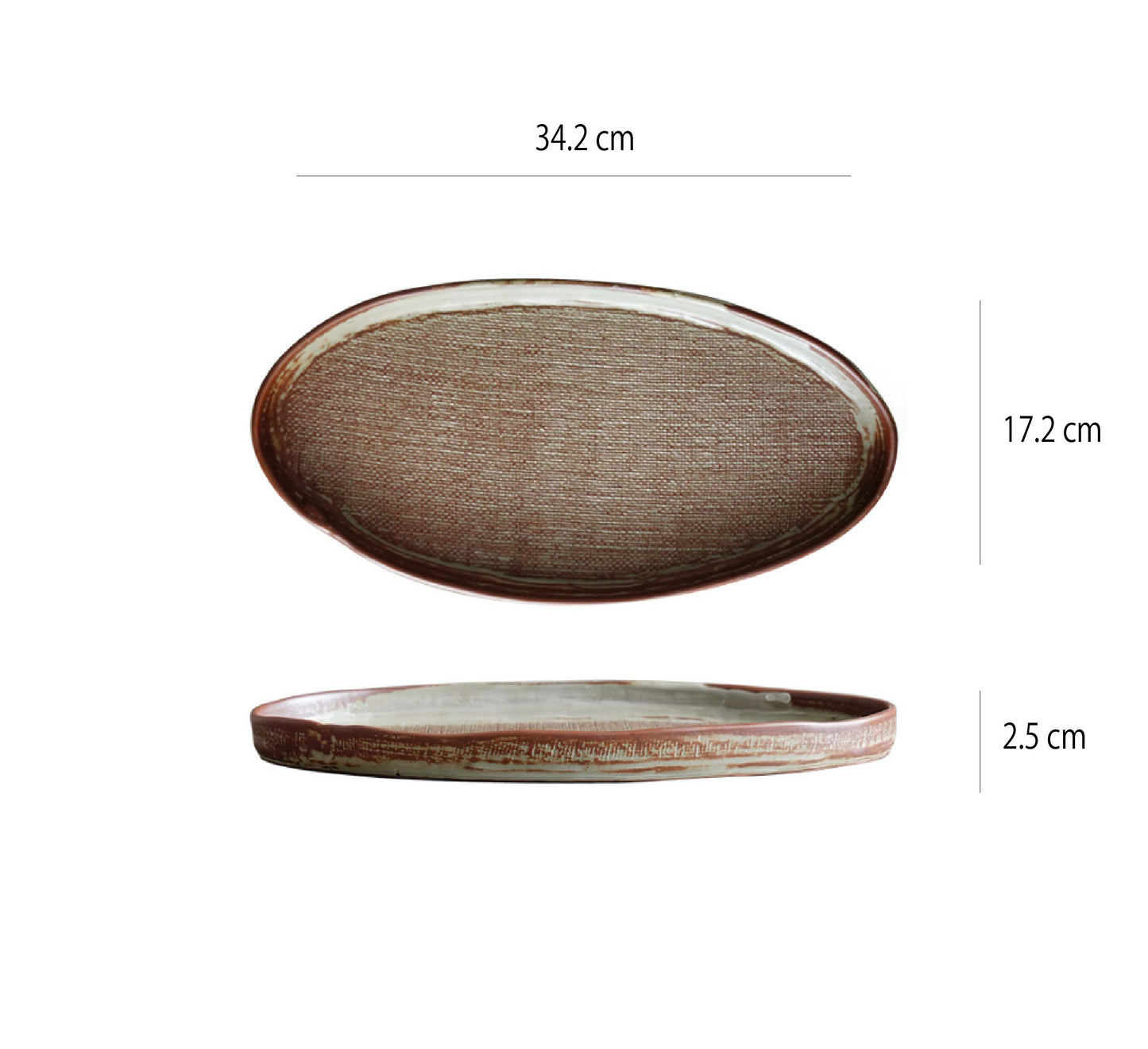 復古橢圓深盤 | 3色 | L23.8~L34.2 cm 陶瓷 橢圓盤 - 好生活實驗所