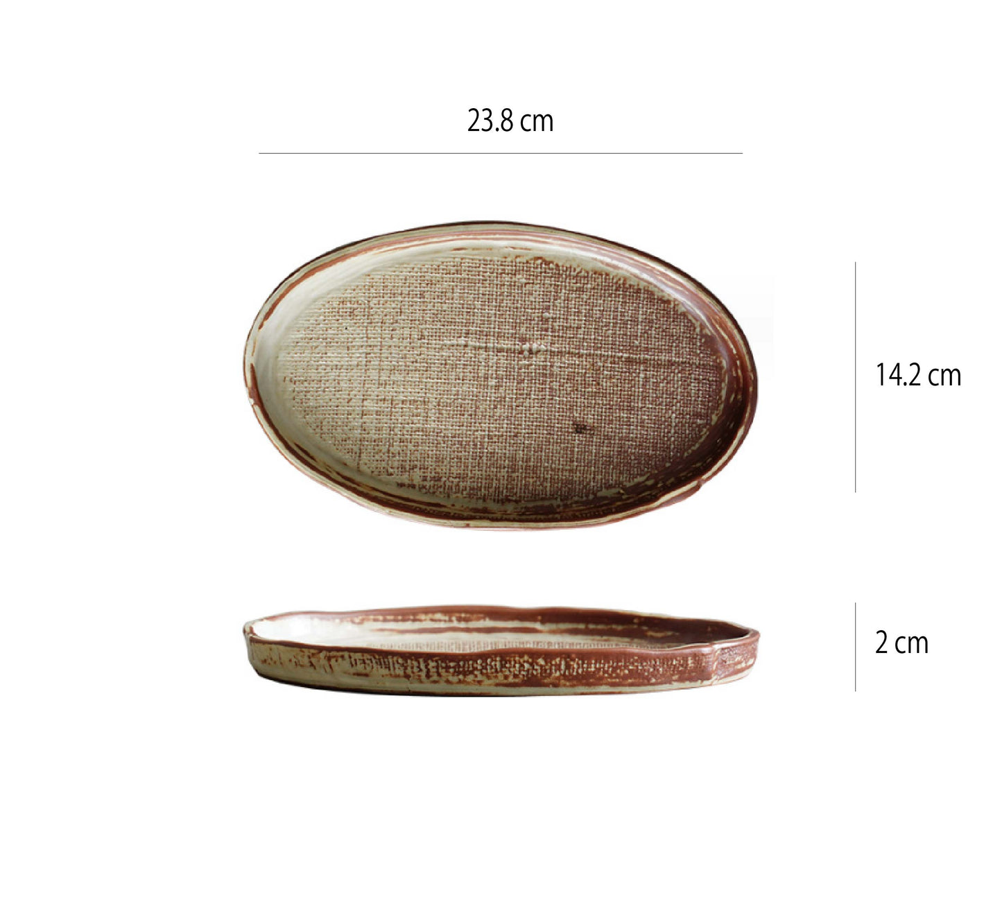 復古橢圓深盤 | 3色 | L23.8~L34.2 cm 陶瓷 橢圓盤