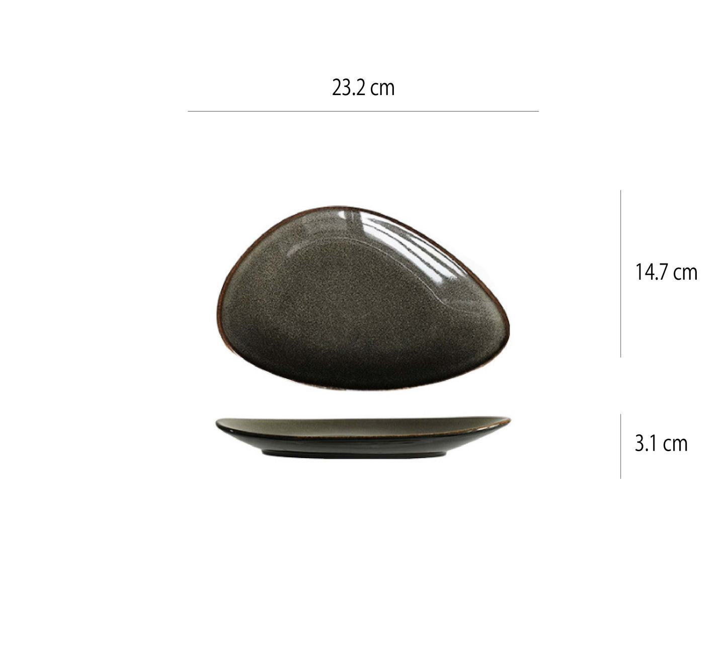 長三角橢圓淺盤 | 5色 | L23.2~L39.2 cm 陶瓷 橢圓盤