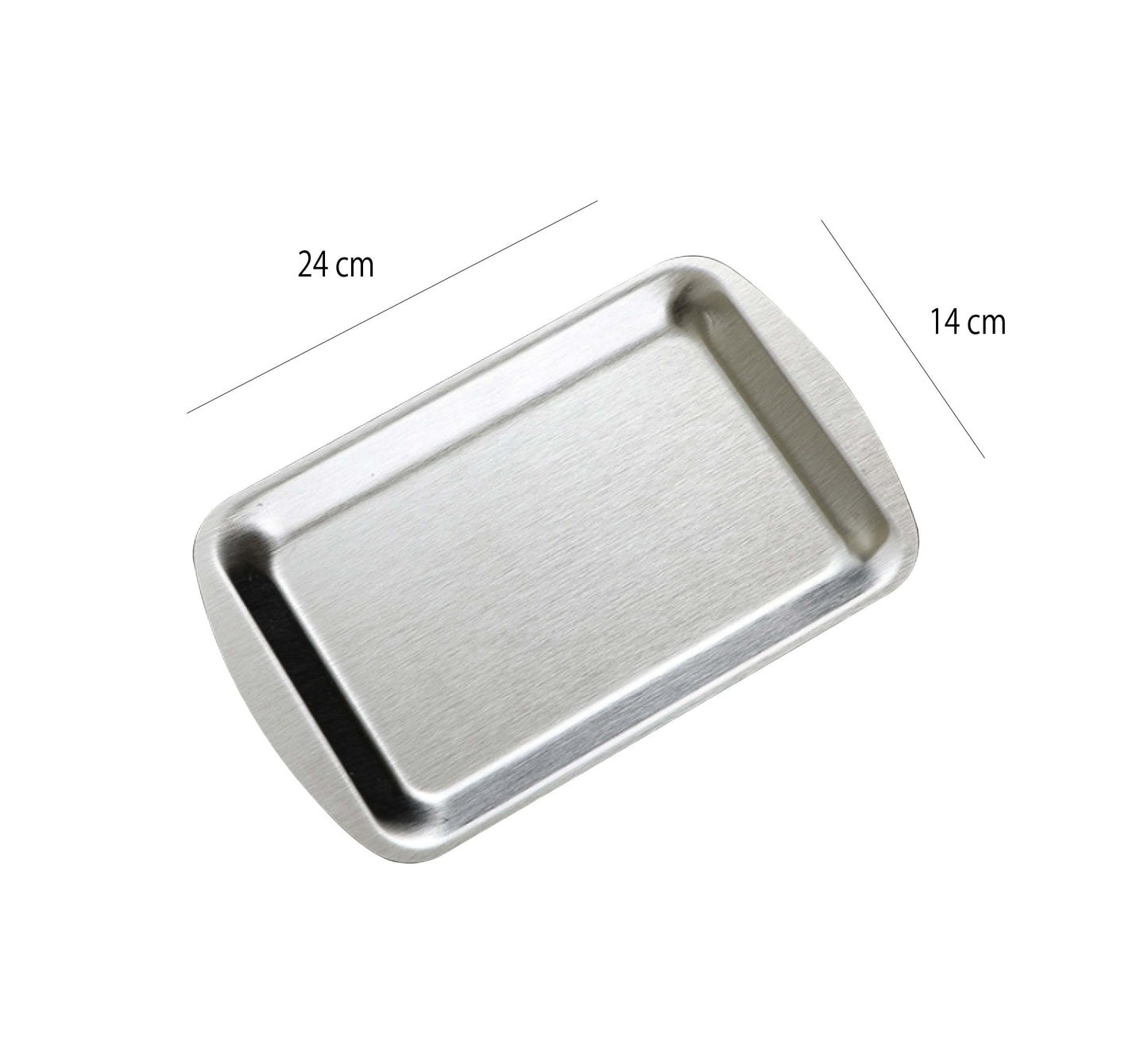 拉絲不銹鋼長盤 | 2色 | L24*W14 cm 不銹鋼 長方盤