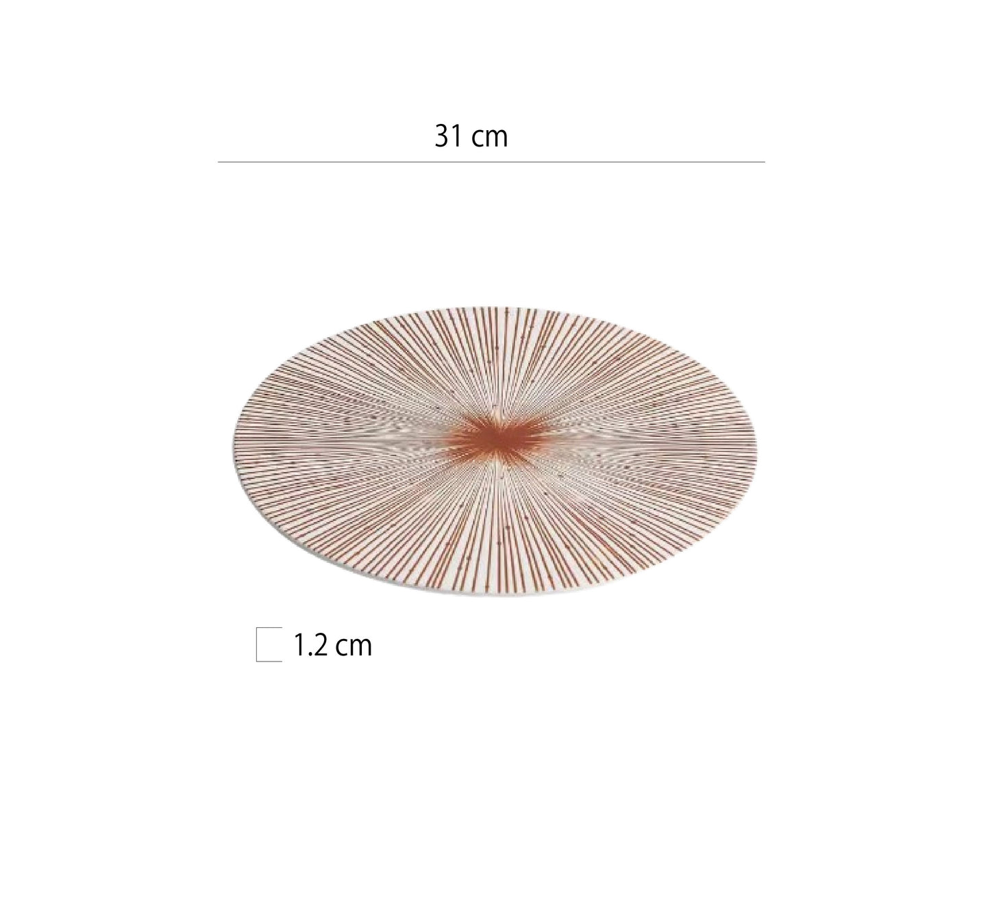 千段十草平盤 | 米白 | 27~31 cm 陶瓷 圓平盤