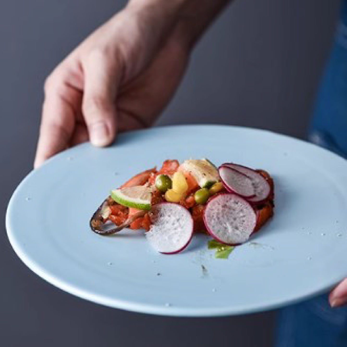 啞光馬卡龍系列 | 比比藍 | 25.6 cm 陶瓷 平盤