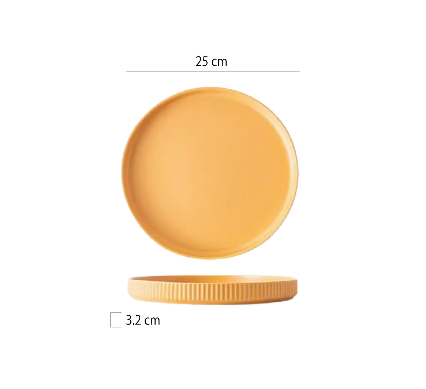 啞光馬卡龍系列 | 粉紅 淺黃 | 21~25 cm 陶瓷 淺盤