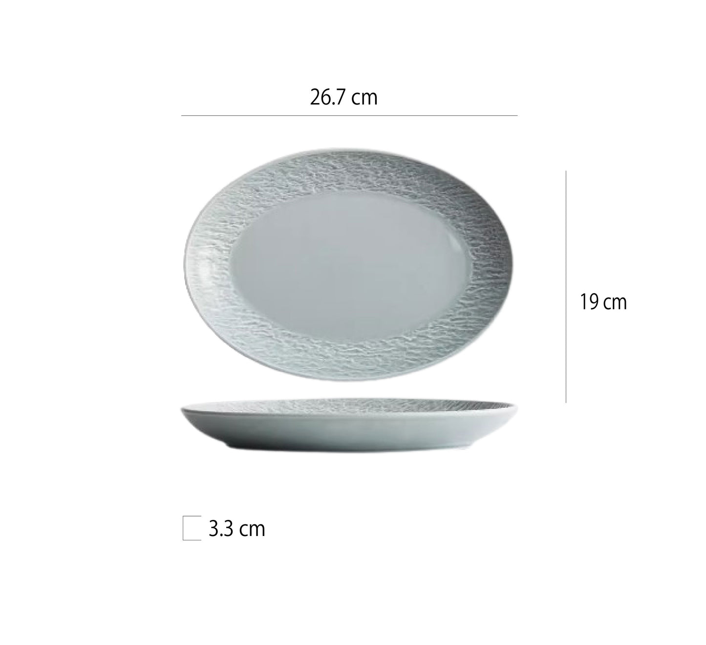 岩石紋陶瓷深盤 | 三色 | 26.7 cm 陶瓷 橢圓盤