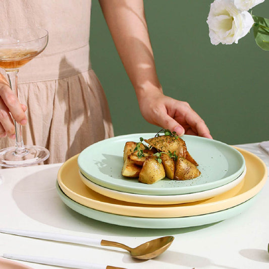 馬卡龍圓平盤 | 2色 | 25.5cm 陶瓷 圓平盤