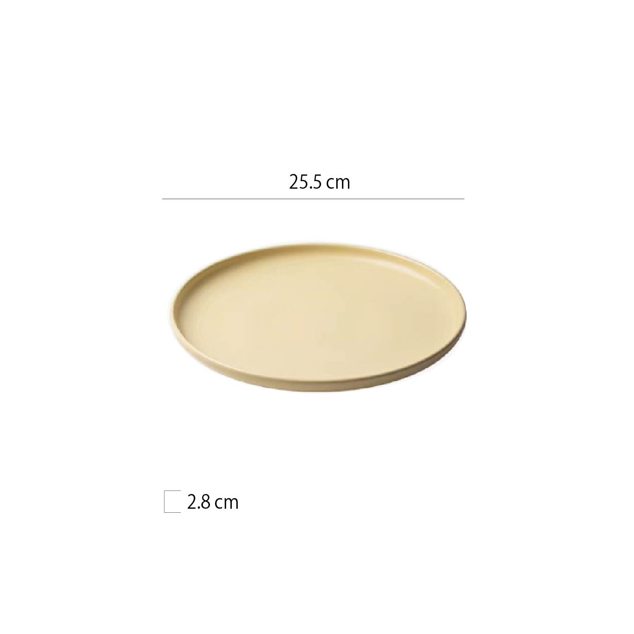 馬卡龍圓平盤 | 2色 | 25.5cm 陶瓷 圓平盤