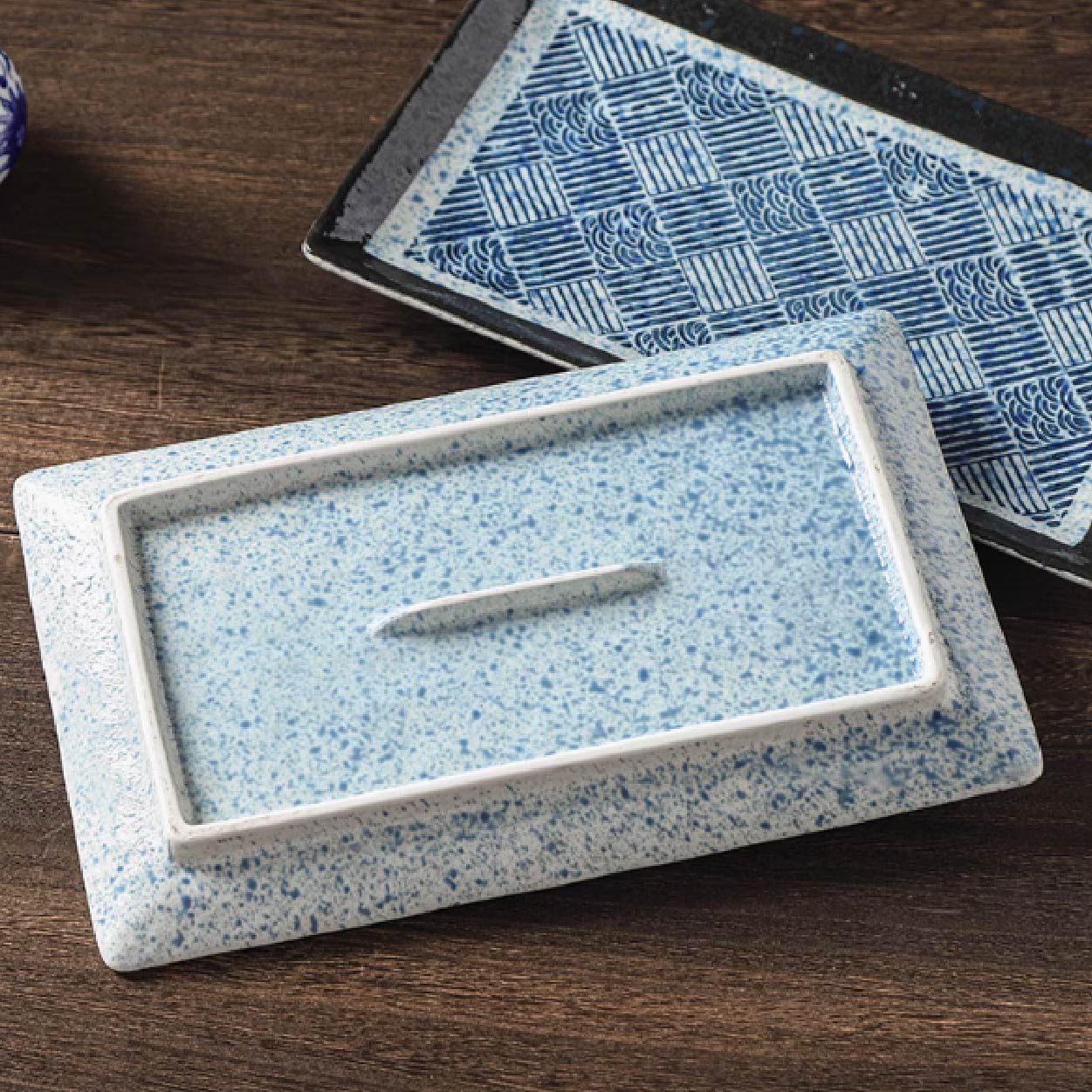 日式高台長方平盤 | 2款 | 26.8cm 陶瓷 長方盤