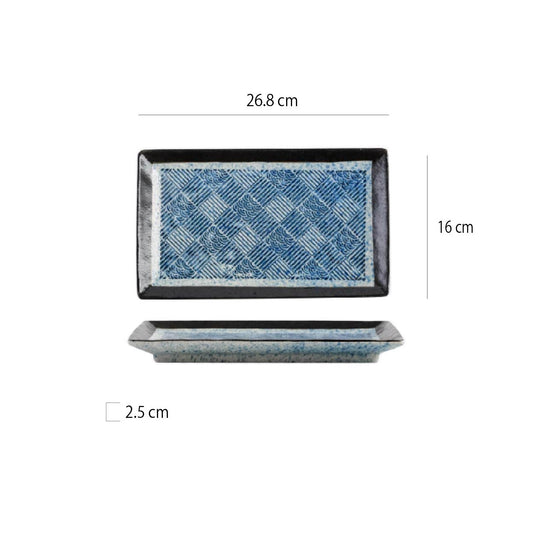 日式高台長方平盤 | 2款 | 26.8cm 陶瓷 長方盤