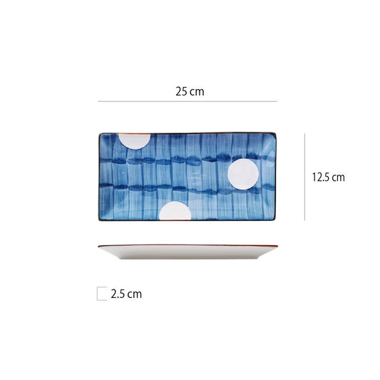 日式手繪方圓盤 | 2款 | 25cm 陶瓷 長方盤