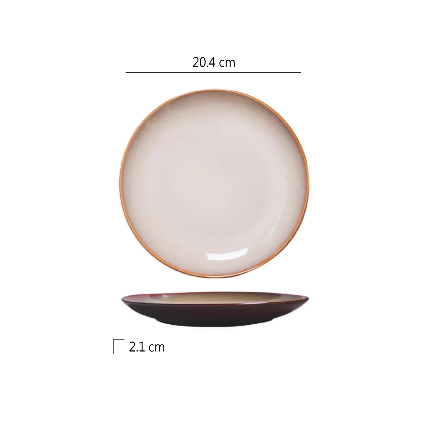 8吋窯變圓淺盤 | 4色 | 20.4 cm 陶瓷 圓淺盤