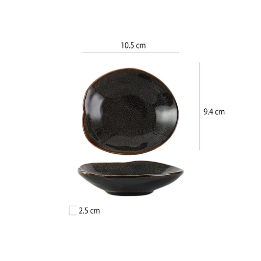 窯變手作異型味碟 | 6色 | 長 10.5 cm 陶瓷 碟