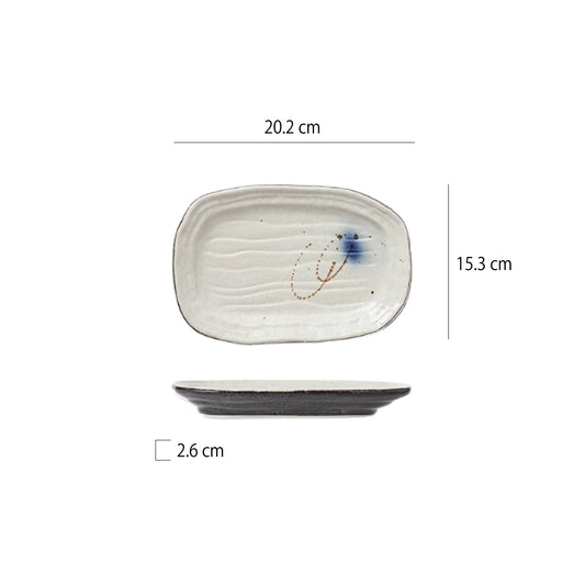 8吋釉下彩蛋型淺盤 | 2款 | 20.2cm 陶瓷 長方盤