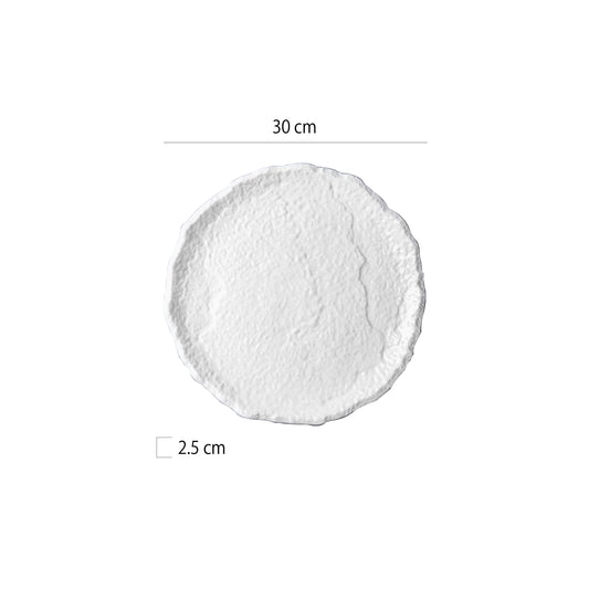 白浪圓平盤 | 白色 | 直徑 25~35 cm 陶瓷 圓平盤